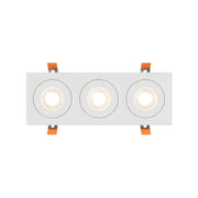 Dals FGM4-CDW-TRIO Pivot 4" Triple Flat Gimbal Recessed, 5CCT+Dim-to-Warm