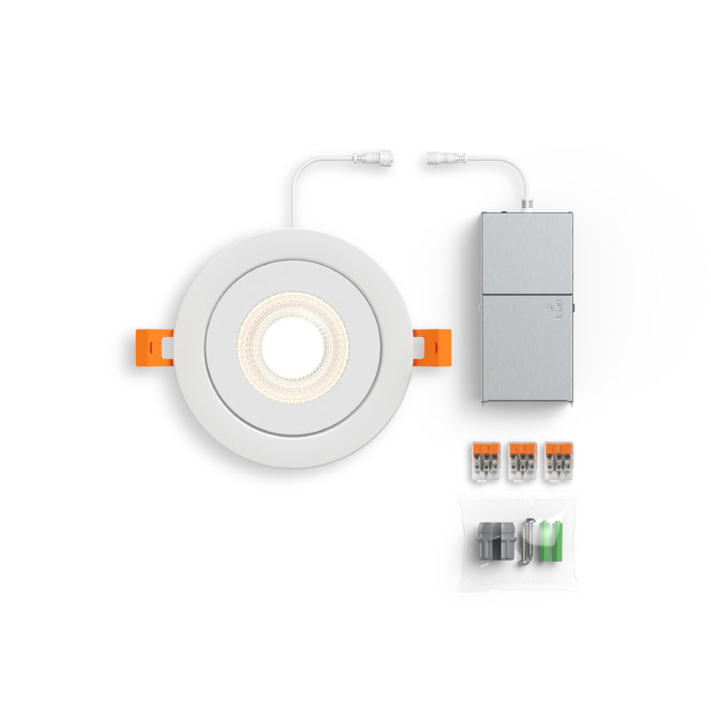 Dals FGM4-CC-V Pivot 4" Flat Round Gimbal Recessed, 5CCT Selectable