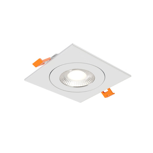 Dals FGM4SQ-CDW Pivot 4" Flat Square Gimbal Recessed, 5CCT+Dim-to-Warm - White