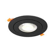 Dals FGM6-CDW Pivot 6" Flat Round Gimbal Recessed, 5CCT+Dim-to-Warm - Black