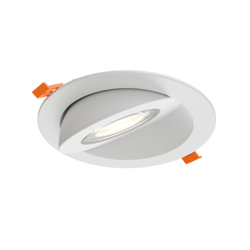 Dals FGM6-CDW Pivot 6" Flat Round Gimbal Recessed, 5CCT+Dim-to-Warm