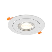 Dals FGM6-CDW Pivot 6" Flat Round Gimbal Recessed, 5CCT+Dim-to-Warm - White