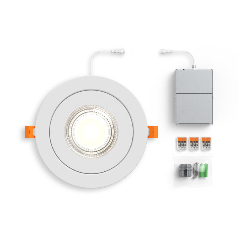Dals FGM6-CDW Pivot 6" Flat Round Gimbal Recessed, 5CCT+Dim-to-Warm