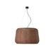 Bover Fora 90 1-lt 35" LED Outdoor Pendant, TRIAC-Graphite Brown/Rattan Brown