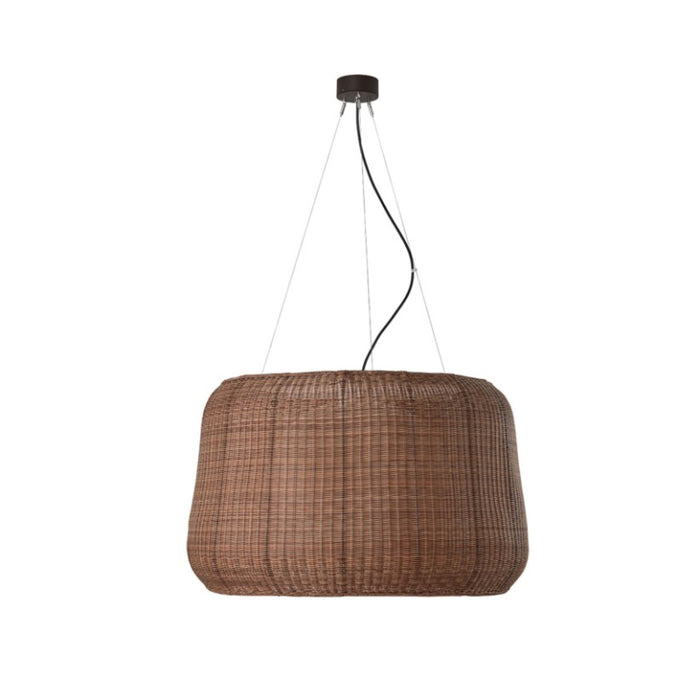 Bover Fora 90 2-lt 35" LED Outdoor Pendant-Graphite Brown/Rattan Brown