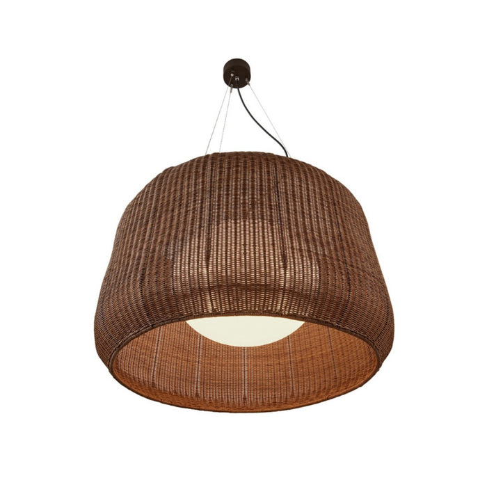 Bover Fora 90 2-lt 35" LED Outdoor Pendant-Graphite Brown/Rattan Brown
