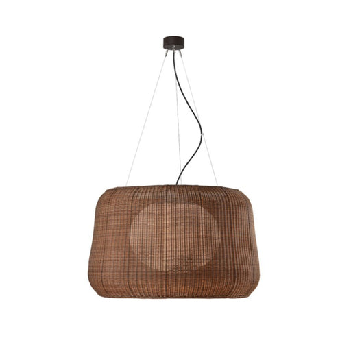 Bover Fora 90 2-lt 35" LED Outdoor Pendant-Graphite Brown/Rattan Brown
