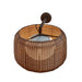Bover Fora A 1-lt 20" LED Outdoor Wall Sconce, 0-10V-Graphite Brown/Rattan Brown