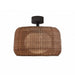 Bover Fora PF 2-lt 20" LED Outdoor Semi-Flushmount-Rattan Brown