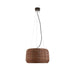 Bover Fora S 1-lt 20" LED Outdoor Pendant, TRIAC Dimming-Graphite Brown/Rattan Brown