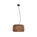 Bover Fora S 1-lt 20" LED Outdoor Pendant, TRIAC Dimming-Graphite Brown/Rattan Brown