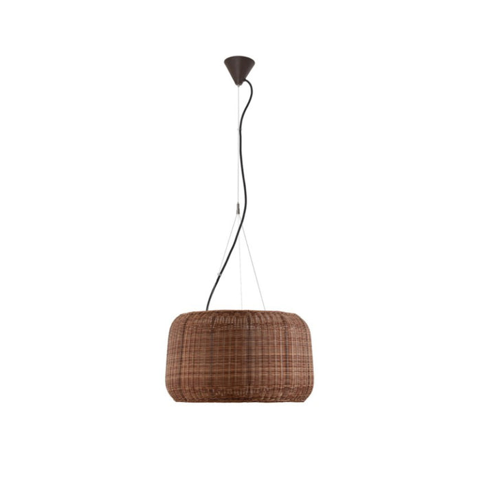 Bover Fora S 2-lt 20" LED Outdoor Pendant-Graphite Brown/Rattan Brown