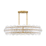 Fredrick Ramond FR30124 Rene 8-lt 45" LED Drum Chandelier - Distressed Brass