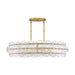 Fredrick Ramond FR30124 Rene 8-lt 45" LED Drum Chandelier - Distressed Brass