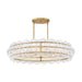 Fredrick Ramond FR30124 Rene 8-lt 45" LED Drum Chandelier - Distressed Brass