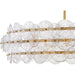 Fredrick Ramond FR30124 Rene 8-lt 45" LED Drum Chandelier - Distressed Brass