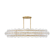 Fredrick Ramond FR30125 Rene 10-lt 60" LED Drum Chandelier - Distressed Brass