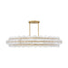 Fredrick Ramond FR30125 Rene 10-lt 60" LED Drum Chandelier - Distressed Brass