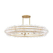 Fredrick Ramond FR30125 Rene 10-lt 60" LED Drum Chandelier - Distressed Brass