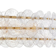 Fredrick Ramond FR30125 Rene 10-lt 60" LED Drum Chandelier - Distressed Brass