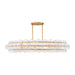 Fredrick Ramond FR30125 Rene 10-lt 60" LED Drum Chandelier - Distressed Brass
