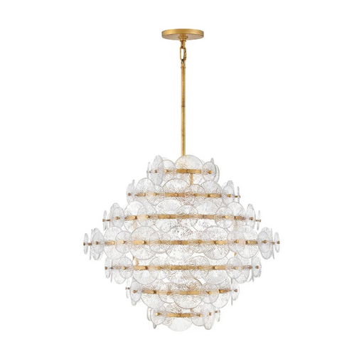 Fredrick Ramond FR30128 Rene 16-lt 29" LED Chandelier - Distressed Brass