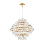 Fredrick Ramond FR30128 Rene 16-lt 29" LED Chandelier - Distressed Brass