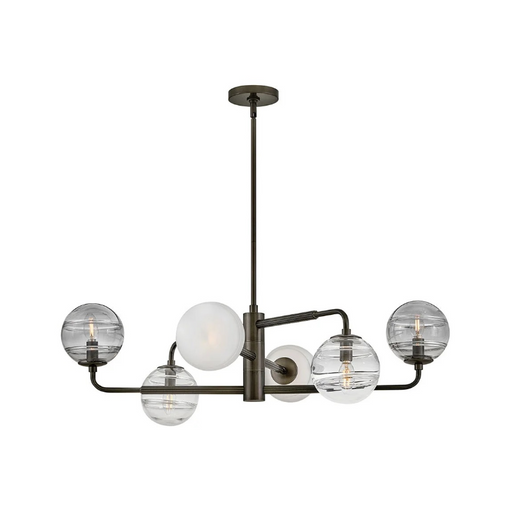 Fredrick Ramond FR30506 Oberon 6-lt 37" LED Chandelier - Black Oxide