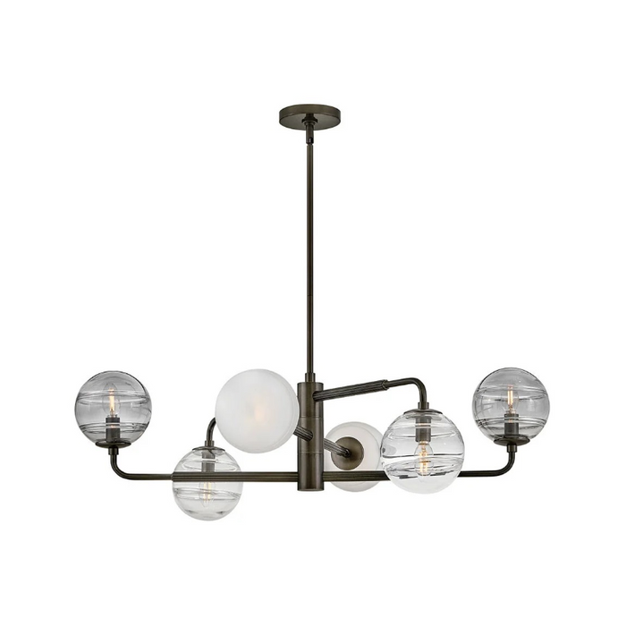 Fredrick Ramond FR30506 Oberon 6-lt 37" LED Chandelier - Black Oxide