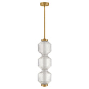 Fredrick Ramond FR41467 Reign 8" LED Convertible Pendant - Lacquered Brass