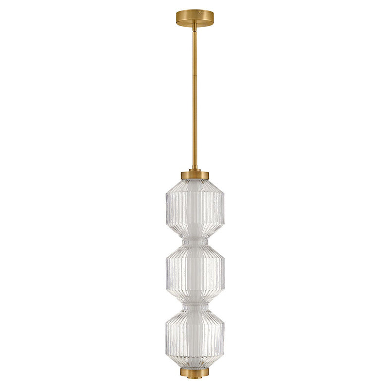 Fredrick Ramond FR41467 Reign 8" LED Convertible Pendant - Lacquered Brass