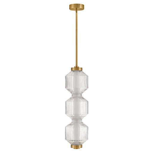 Fredrick Ramond FR41467 Reign 8" LED Convertible Pendant - Lacquered Brass