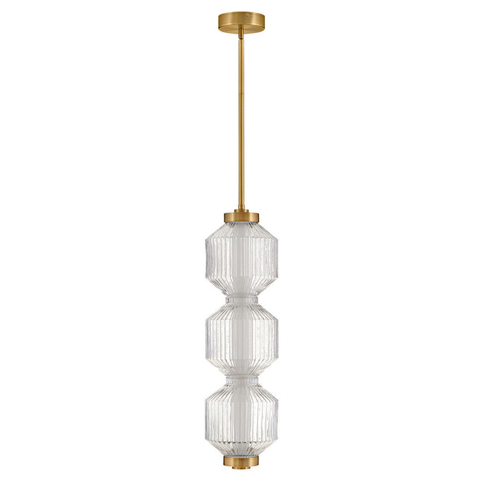 Fredrick Ramond FR41467 Reign 8" LED Convertible Pendant - Lacquered Brass