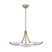 Fredrick Ramond FR41646 Glenn 3-lt 36" LED Chandelier - Heritage Brass with Chrome accents
