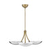 Fredrick Ramond FR41646 Glenn 3-lt 36" LED Chandelier - Heritage Brass with Chrome accents