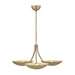 Fredrick Ramond FR41646 Glenn 3-lt 36" LED Chandelier - Heritage Brass with Gold Leaf accents