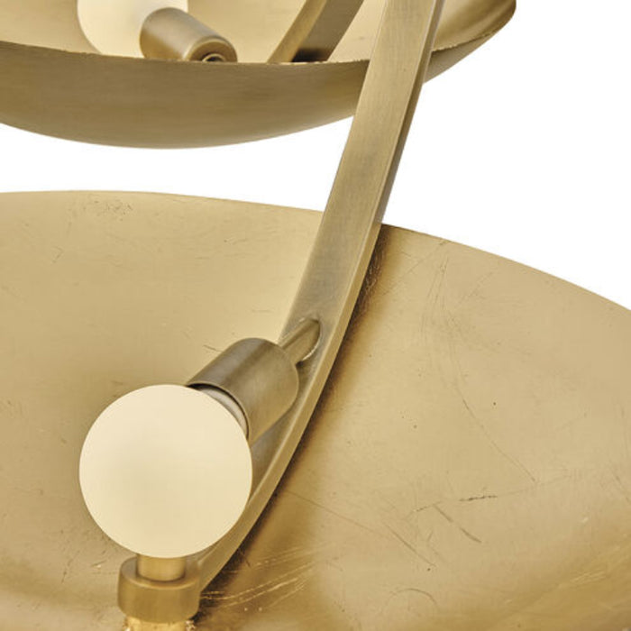 Fredrick Ramond FR41646 Glenn 3-lt 36" LED Chandelier - Heritage Brass with Gold Leaf accents