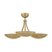 Fredrick Ramond FR41646 Glenn 3-lt 36" LED Chandelier - Heritage Brass with Gold Leaf accents