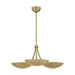 Fredrick Ramond FR41646 Glenn 3-lt 36" LED Chandelier - Heritage Brass with Gold Leaf accents