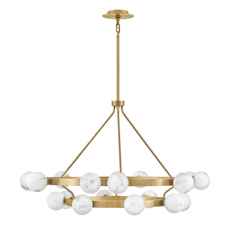 Fredrick Ramond FR41905 Selene 18-lt 48" LED Multi Tier Chandelier - Lacquered Brass