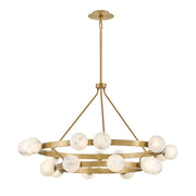 Fredrick Ramond FR41905 Selene 18-lt 48" LED Multi Tier Chandelier - Lacquered Brass