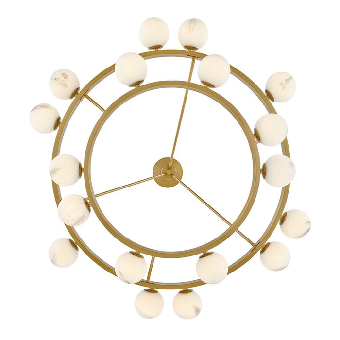 Fredrick Ramond FR41905 Selene 18-lt 48" LED Multi Tier Chandelier - Lacquered Brass