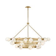 Fredrick Ramond FR41908 Selene 36-lt 60" LED Multi Tier Chandelier - Lacquered Brass