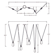 Arteriors GADLC02 Melt 5-lt 86" LED Chandelier
