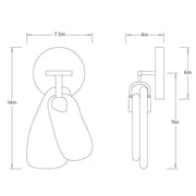 Arteriors GADWC Melt 1-lt 14" Tall LED Wall Sconce