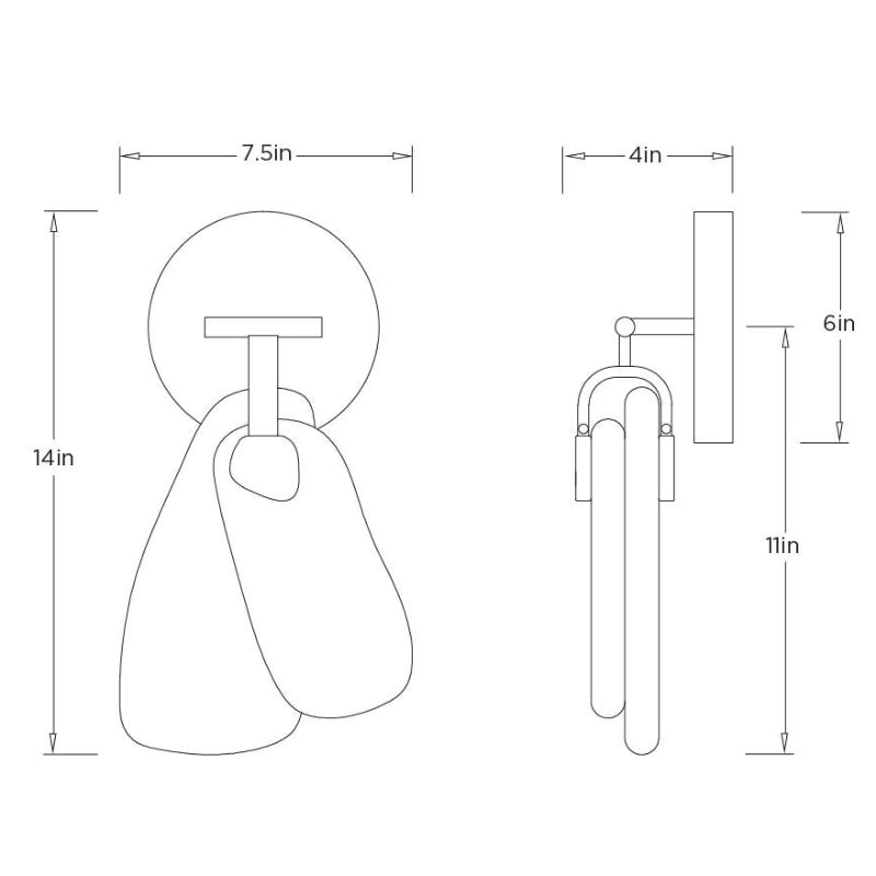Arteriors GADWC Melt 1-lt 14" Tall LED Wall Sconce