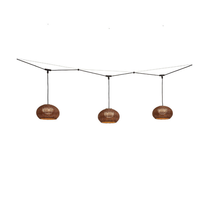 Bover Garota Catenary S/27/4L 4-lt 197" LED Outdoor Pendant-Brown