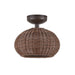 Bover Garota  PF / 01 1-lt 11" Outdoor LED Semi-Flushmount-Brown