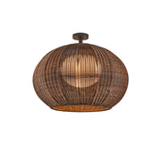 Bover Garota PF/02 2-lt 28" LED Outdoor Semi-Flushmount-Brown