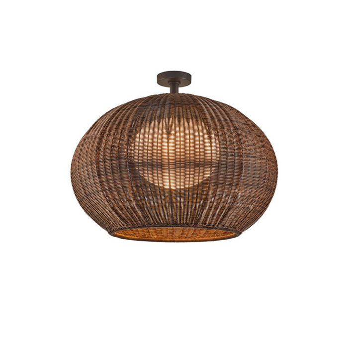 Bover Garota PF/02 2-lt 28" LED Outdoor Semi-Flushmount-Brown